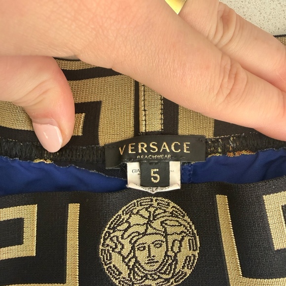 Versace Blue Medusa Head Swim Trunks Mens (no liner) - Picture 7 of 11